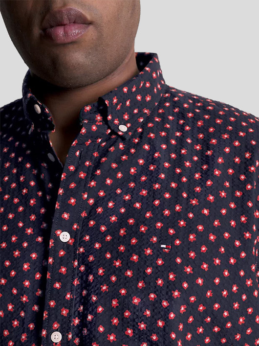 Chemisette Marine Fleurs Tommy Hilfiger Grande Taille homme grande taille - Capelstore