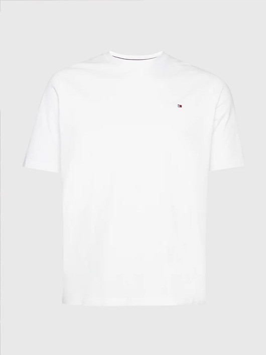 Tee-shirt Blanc Logo Drapeau Tommy Hilfiger Grande Taille