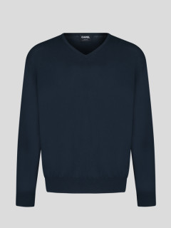 Pull Coton Marine Col V Como Capel Grande Taille  homme grande taille - Capelstore