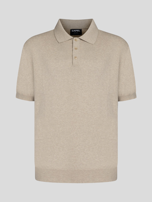 Polo Marco Maille Coton Beige Capel Grande Taille homme grande taille - Capelstore