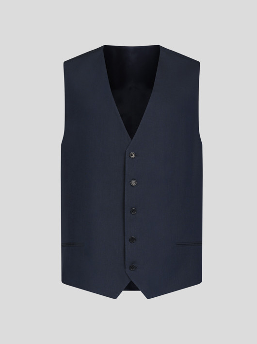 Gilet En Lin Marine Capel Grande Taille  homme grande taille - Capelstore