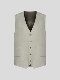 Gilet En Lin Beige Capel Grande Taille  homme grande taille - Capelstore