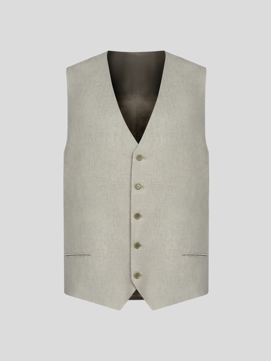 Gilet En Lin Beige Capel Grande Taille  homme grande taille - Capelstore