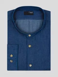 Chemise Col Mao Capel Grande Taille