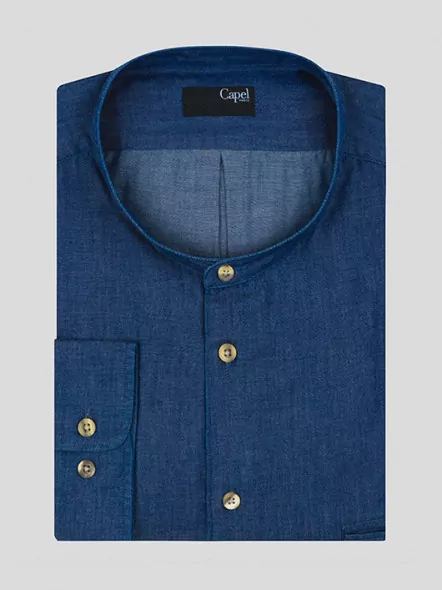 Chemise Col Mao Capel Grande Taille