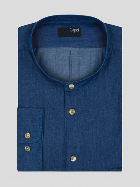 Chemise Col Mao Capel Grande Taille