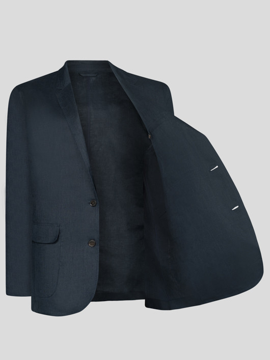 Veste Ultra Legere Lin Marine Capel Grande Taille homme grande taille - Capelstore