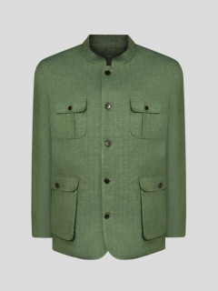Veste Forestiere Lin Vert Capel Grande Taille  homme grande taille - Capelstore