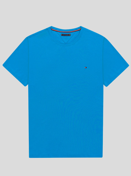 Tee-shirt Bleu Logo Drapeau Tommy Hilfiger Grande Taille