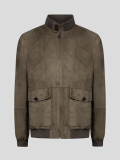 Blouson Cuir Uni Taupe Capel Grande Taille  homme grande taille - Capelstore