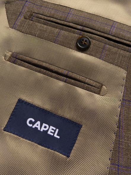 Veste Marron À Carreaux Capel Grande Taille