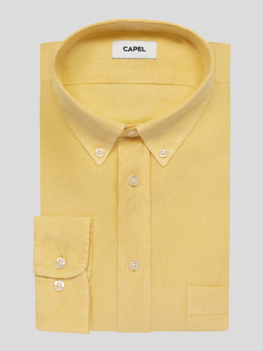 Chemise Ralph Lin Jaune Capel Grande Taille  homme grande taille - Capelstore