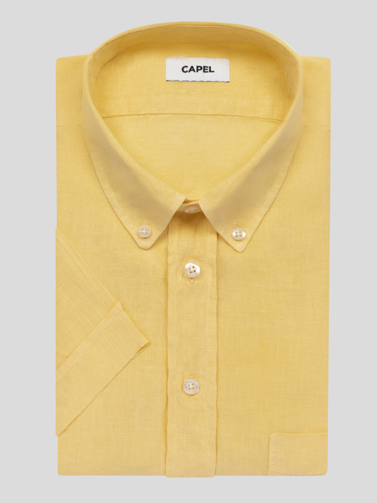 Chemisette Zack Lin Jaune Capel Grande Taille  homme grande taille - Capelstore