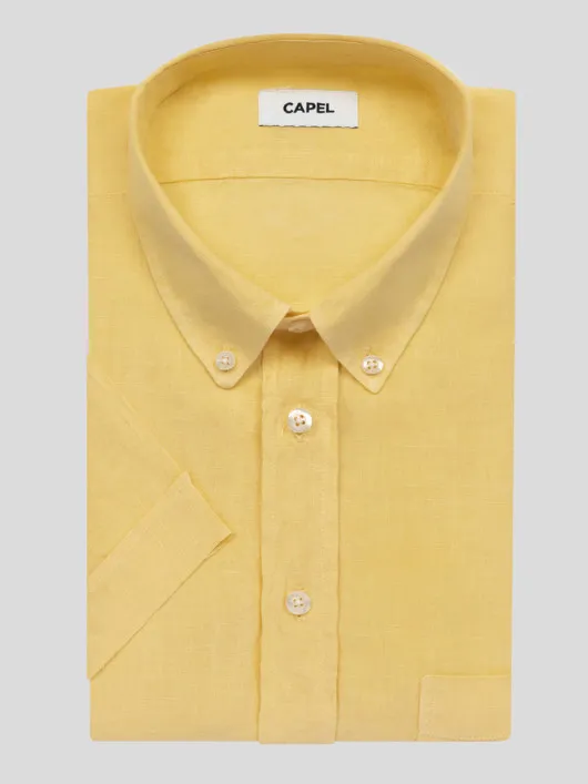 Chemisette Zack Lin Jaune Capel Grande Taille  homme grande taille - Capelstore