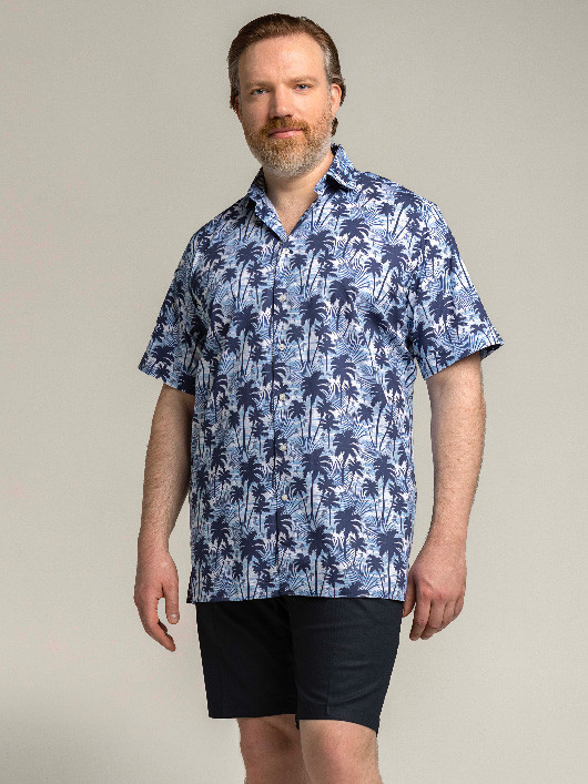 Chemisette Tom/leo Palmiers Capel Grande Taille  homme grande taille - Capelstore