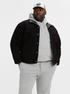 Blouson Sherpa Noir Levi's Grande Taille  homme grande taille - Capelstore