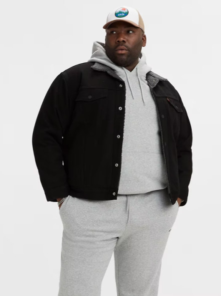 Blouson Sherpa Noir Levi's Grande Taille