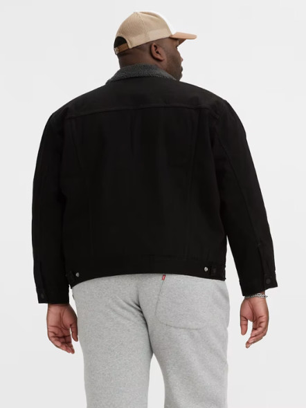 Blouson Sherpa Noir Levi's Grande Taille