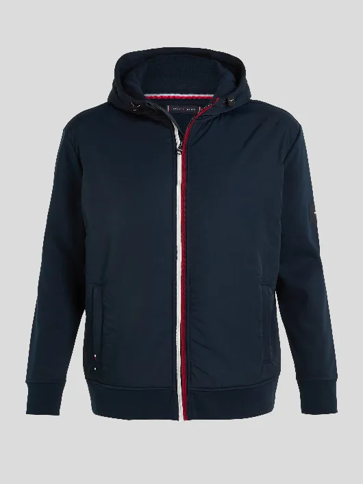 Sweat Zippe Mix Media Tommy Hilfiger Grande Taille  homme grande taille - Capelstore