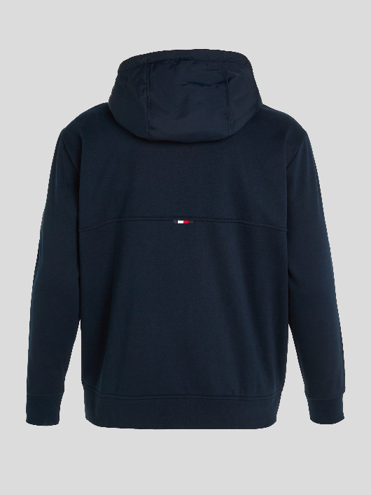 Sweat Zippe Mix Media Tommy Hilfiger Grande Taille homme grande taille - Capelstore