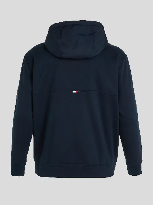 Sweat Zippe Mix Media Tommy Hilfiger Grande Taille  homme grande taille - Capelstore