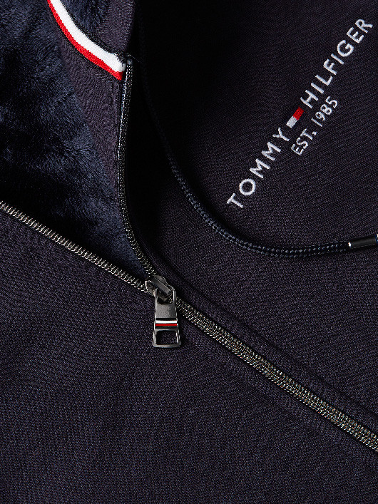 Sweat Zippe Capuche Tommy Hilfiger Grande Taille homme grande taille - Capelstore