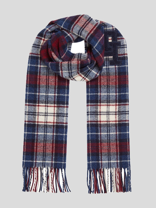 Echarpe Carreaux Ecossais Tommy Hilfiger  homme grande taille - Capelstore