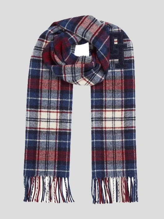 Echarpe Carreaux Ecossais Tommy Hilfiger  homme grande taille - Capelstore