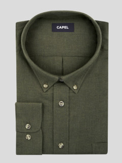 Chemise Ralph Kaki Chevrons Capel Grande Taille  homme grande taille - Capelstore
