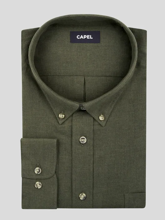 Chemise Ralph Kaki Chevrons Capel Grande Taille  homme grande taille - Capelstore