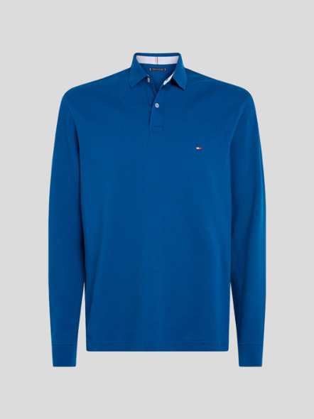 Polo Bleu Manches Longues Tommy Hilfiger Grande Taille