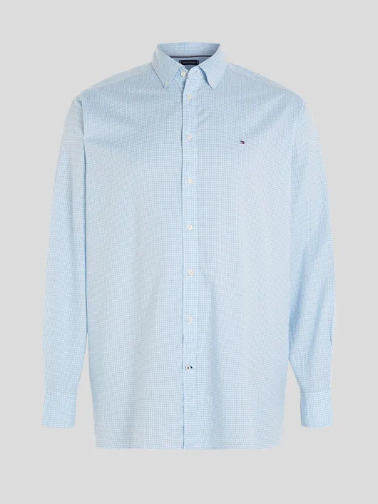 Chemise Vichy Ciel Tommy Hilfiger Grande Taille  homme grande taille - Capelstore