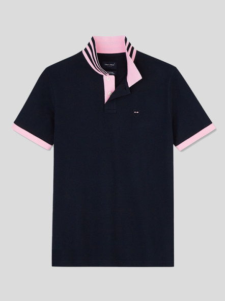 Polo Marine Et Rose Eden Park Grande Taille