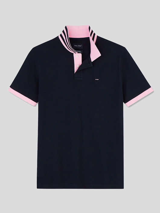 Polo Marine Et Rose Eden Park Grande Taille homme grande taille