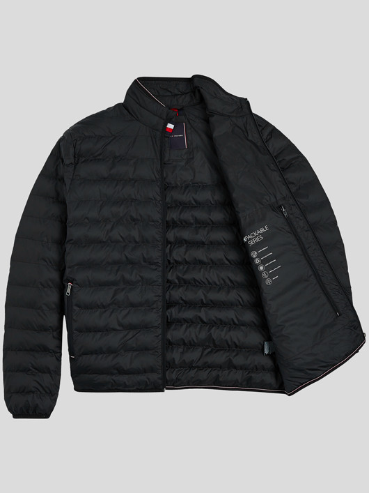 Blouson Matelasse Noir Tommy Hilfiger Grande Taille homme grande taille - Capelstore