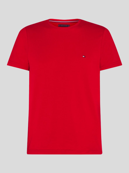 Tee-shirt Rouge Logo Drapeau Tommy Hilfiger Grande Taille