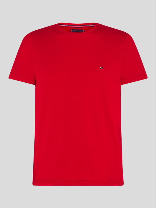 Tee-shirt Rouge Logo Drapeau Tommy Hilfiger Grande Taille