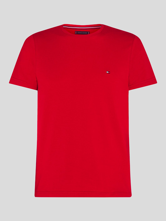 Tee-shirt Rouge Logo Drapeau Tommy Hilfiger Grande Taille homme grande taille - Capelstore