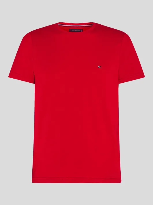 Tee-shirt Rouge Logo Drapeau Tommy Hilfiger Grande Taille  homme grande taille - Capelstore