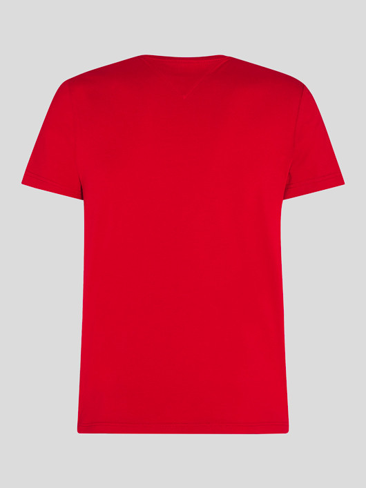 Tee-shirt Rouge Logo Drapeau Tommy Hilfiger Grande Taille homme grande taille - Capelstore