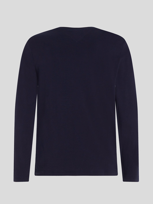 Tee-shirt Ml Uni Marine Tommy Hilfiger Grande Taille homme grande taille - Capelstore