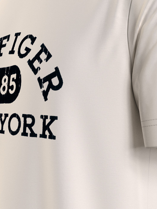 Tee-shirt Blanc Hilfiger N.y. Tommy Hilfiger Grande Taille homme grande taille - Capelstore