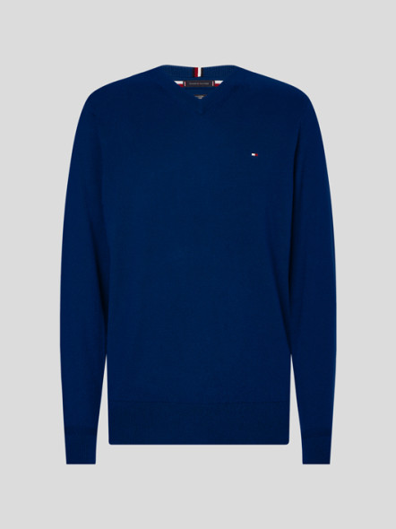 Pull Coton/Cachemire Marine Tommy Hilfiger Grande Taille
