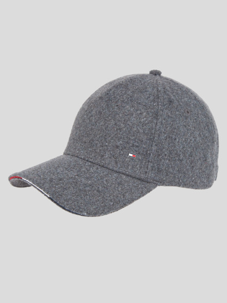 Casquette Grise Logo Drapeau Tommy Hilfiger