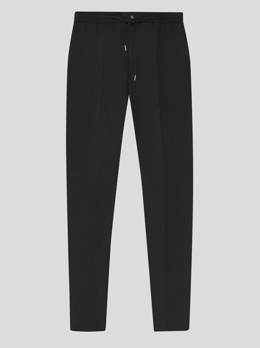 Pantalon Gary Noir Avec Cordon Capel Grande Taille  homme grande taille - Capelstore