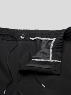 Pantalon Gary Noir Avec Cordon Capel Grande Taille  homme grande taille - Capelstore