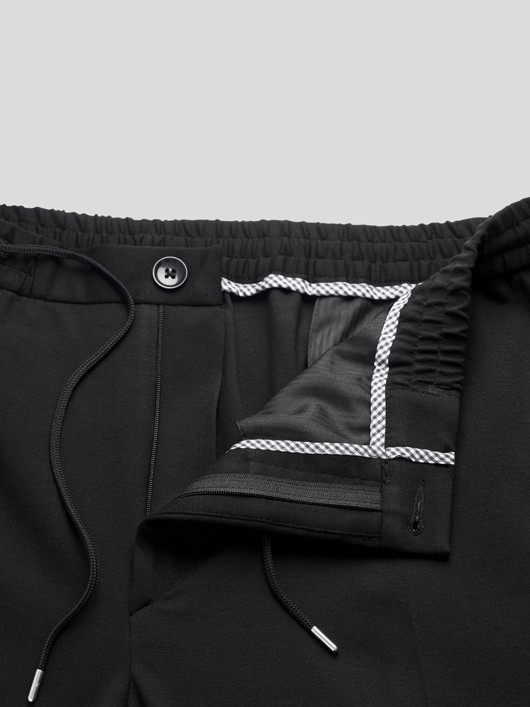 Pantalon Gary Noir Avec Cordon Capel Grande Taille homme grande taille - Capelstore