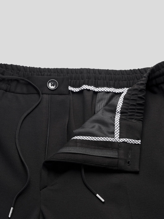 Pantalon Gary Noir Avec Cordon Capel Grande Taille  homme grande taille - Capelstore