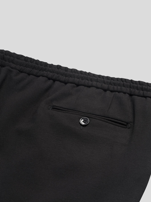 Pantalon Gary Noir Avec Cordon Capel Grande Taille homme grande taille - Capelstore