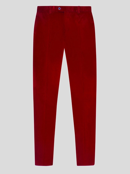 Pantalon Grant Velours Rouge Capel Grande Taille  homme grande taille - Capelstore